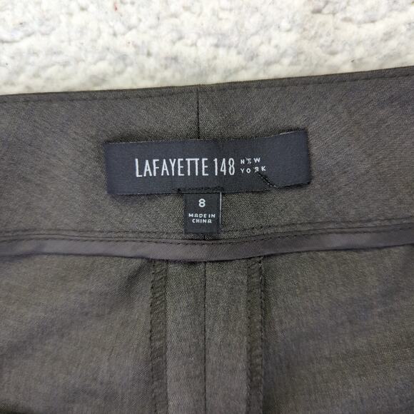 Lafayette 148 Slim Trouser Dress Pants Womens 8 Wool Stretch Career Professional - Picture 7 of 9